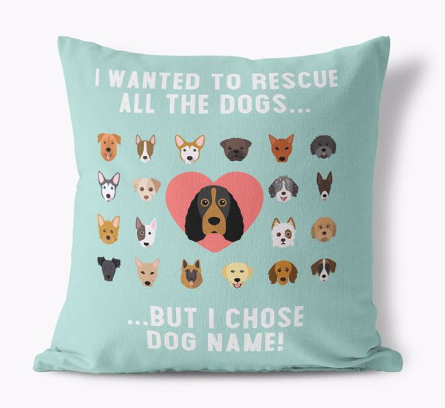 Rescue All The Dogs: Personalised {breedFullName} Cushion